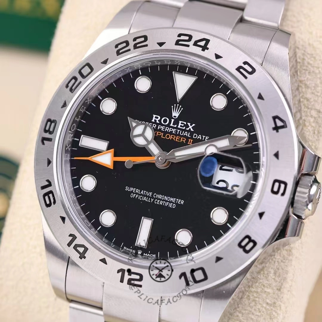 Rolex Explorer II m226570 0002 Stainless Steel Black Dial 42MM Mens Replica Watch