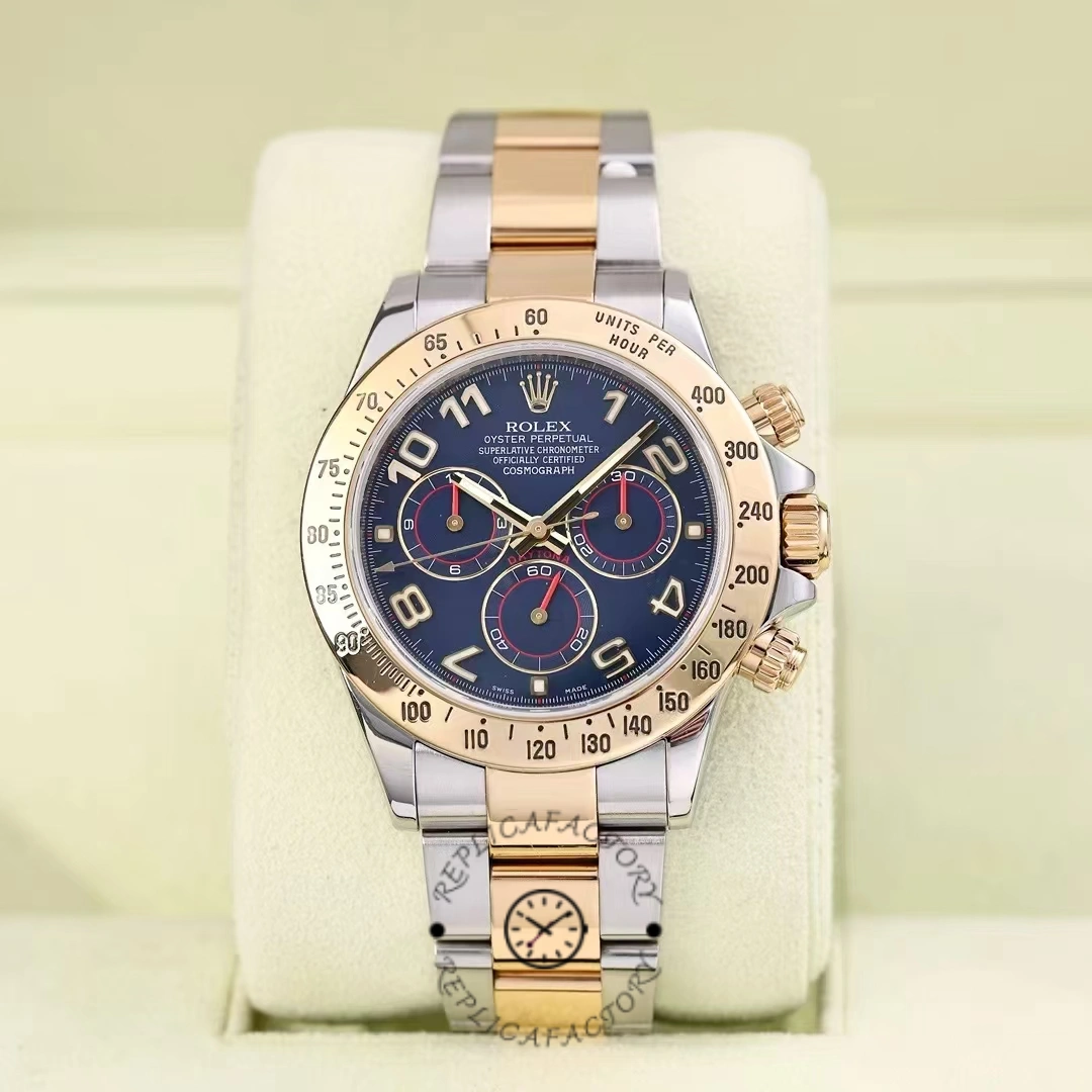 Rolex Daytona 116523 Steel Yellow Gold Blue Racing Dial 40mm Mens Replica Watch