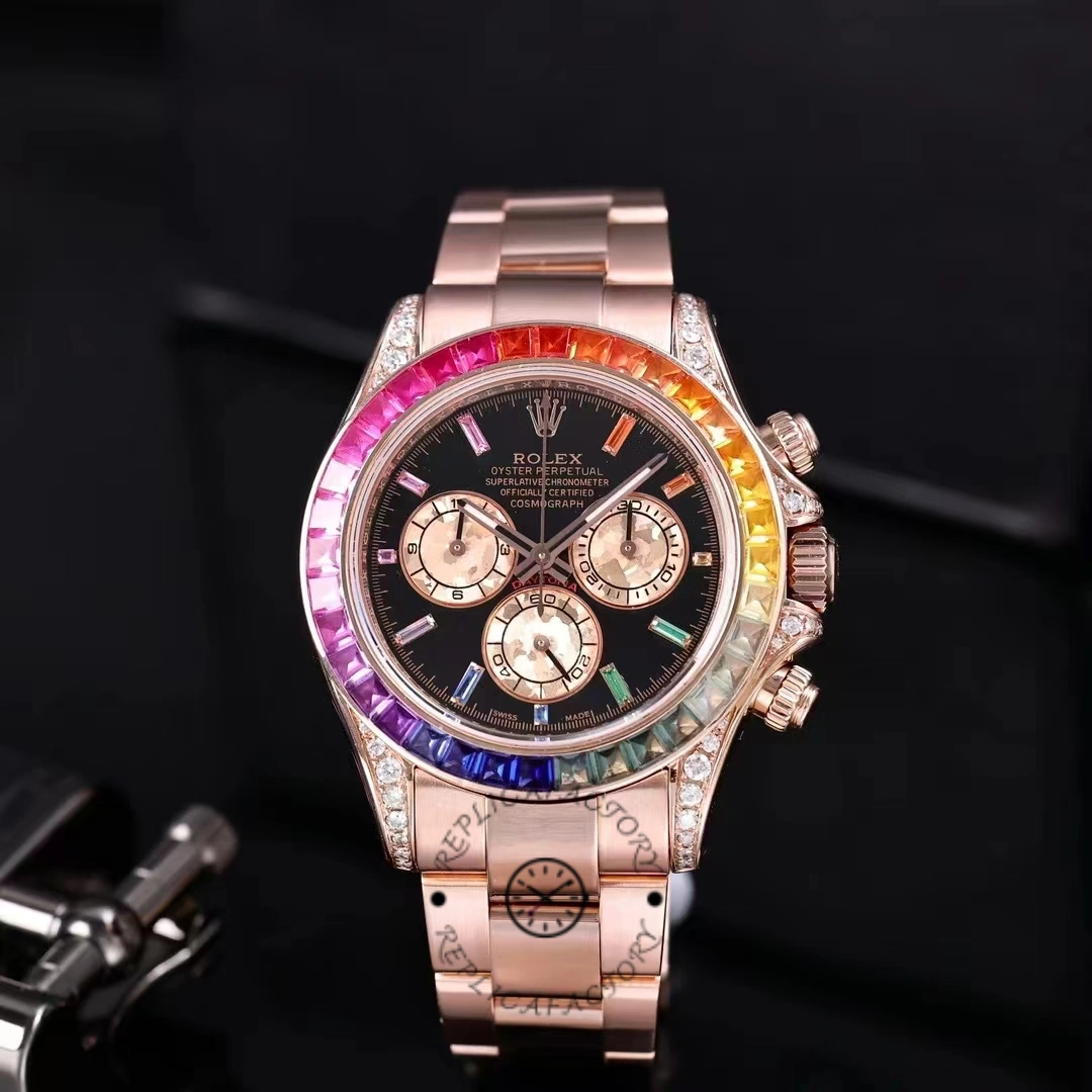 Rolex Cosmograph Daytona 40mm Black Sapphire Rainbow Dial 116595RBOW