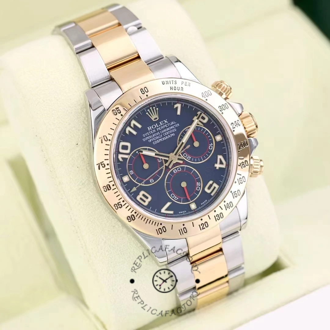Rolex Daytona 116523 Steel Yellow Gold Blue Racing Dial 40mm Mens Replica Watch