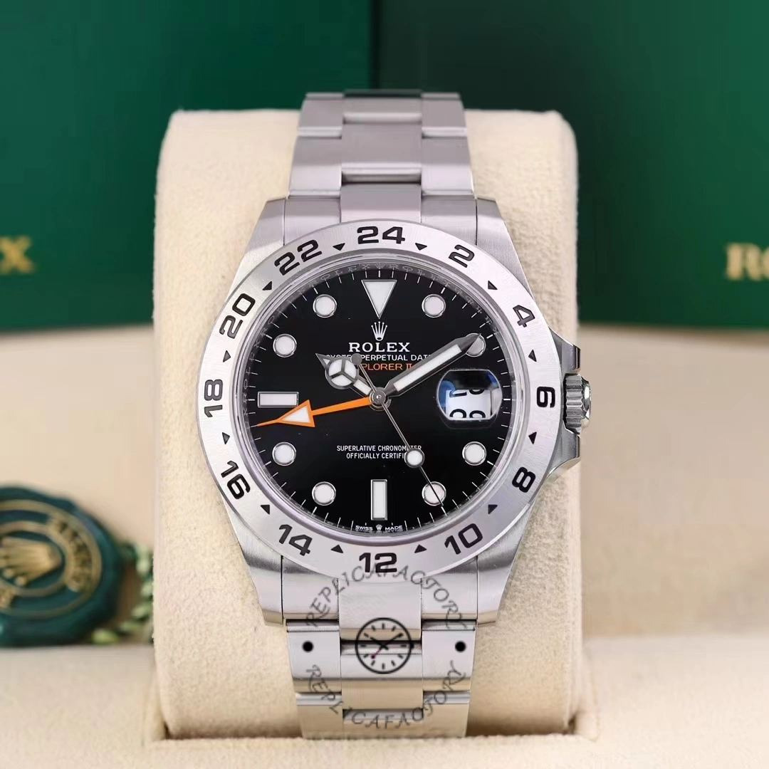 Rolex Explorer II m226570 0002 Stainless Steel Black Dial 42MM Mens Replica Watch