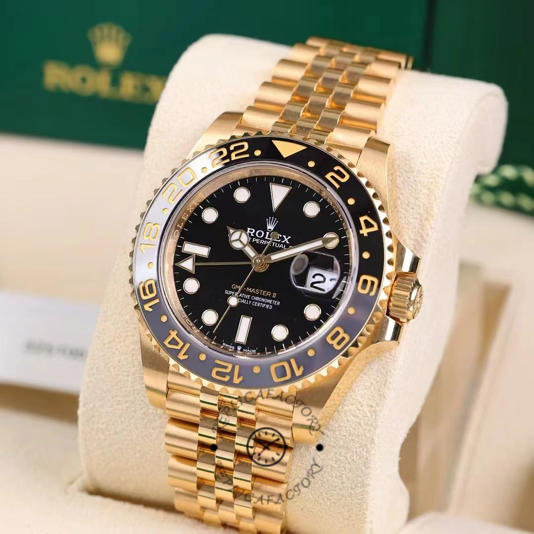 Rolex GMT Master II 40mm m126718grnr 0001 Oyster Bracelet Black Dial Mens Replica Watch