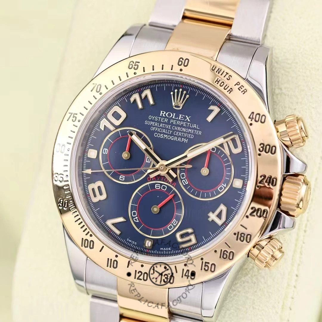 Rolex Daytona 116523 Steel Yellow Gold Blue Racing Dial 40mm Mens Replica Watch