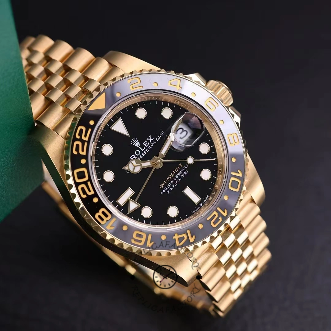 Rolex GMT Master II 40mm m126718grnr 0001 Oyster Bracelet Black Dial Mens Replica Watch