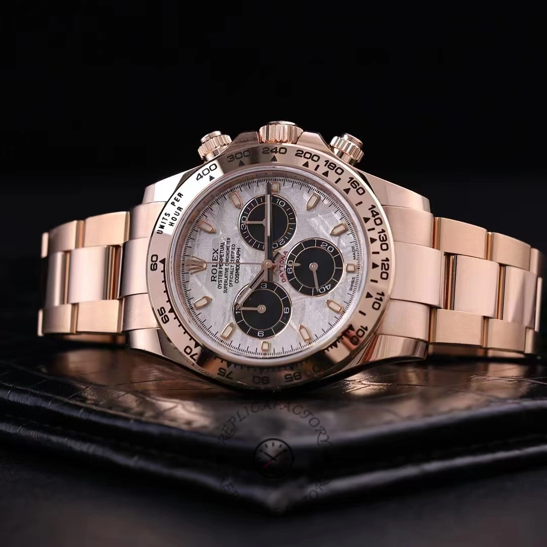 Rolex Daytona m116505 Everose Gold Meteorite Grey Dial 40MM Mens Replica Watch