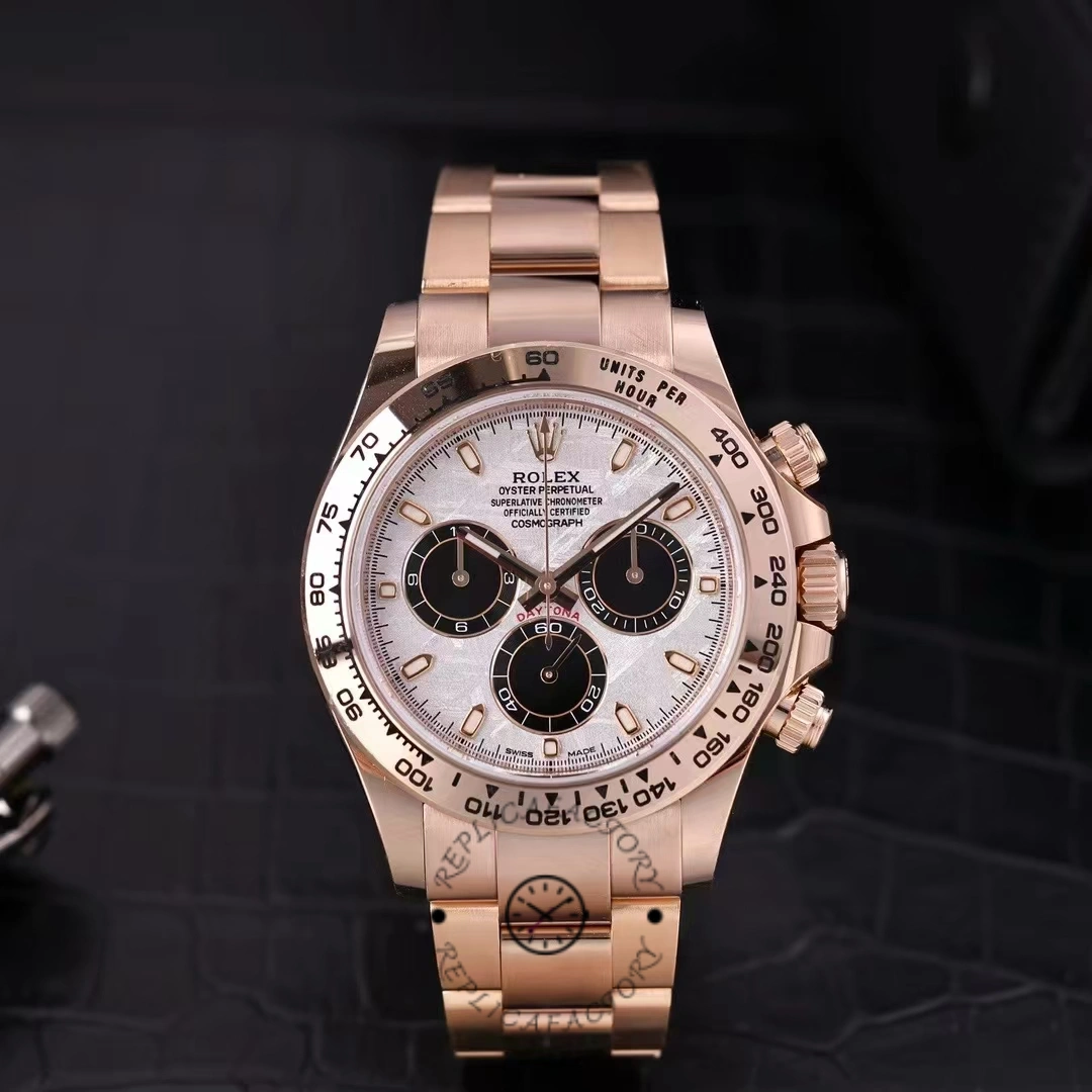 Rolex Daytona m116505 Everose Gold Meteorite Grey Dial 40MM Mens Replica Watch