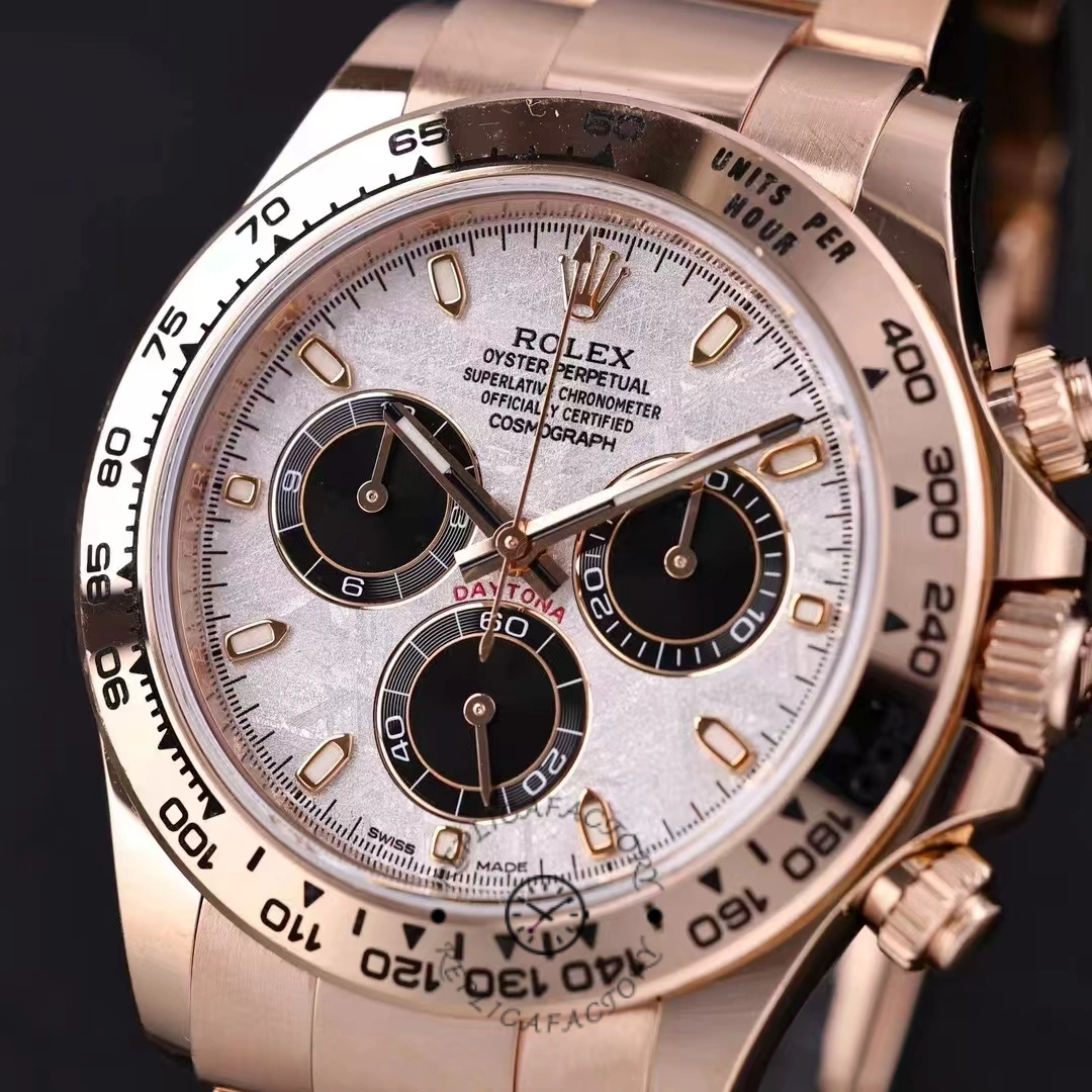 Rolex Daytona m116505 Everose Gold Meteorite Grey Dial 40MM Mens Replica Watch