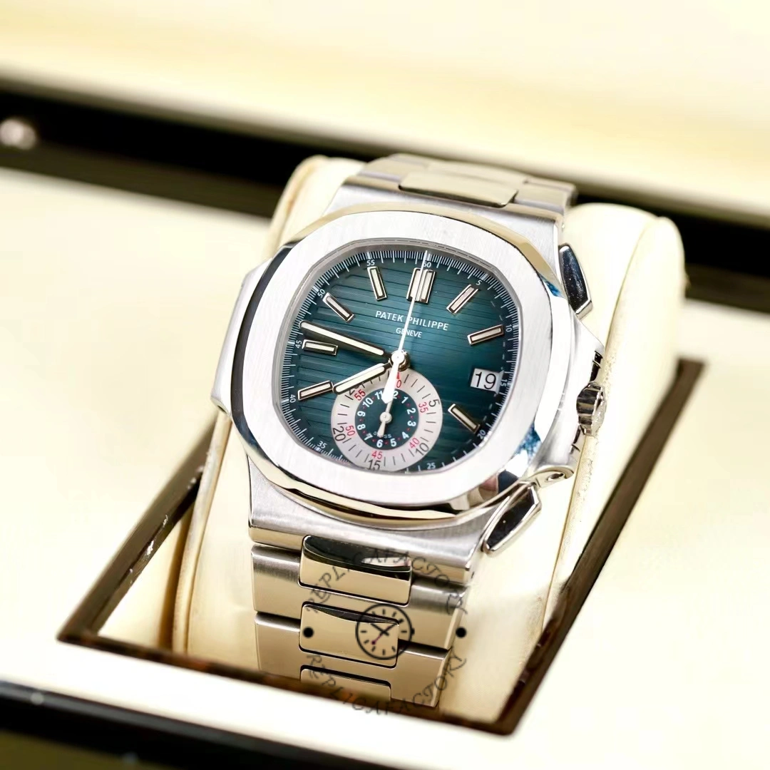 Patek Philippe Nautilus Chronograph Stainless Steel Blue Dial 5980 1A 001