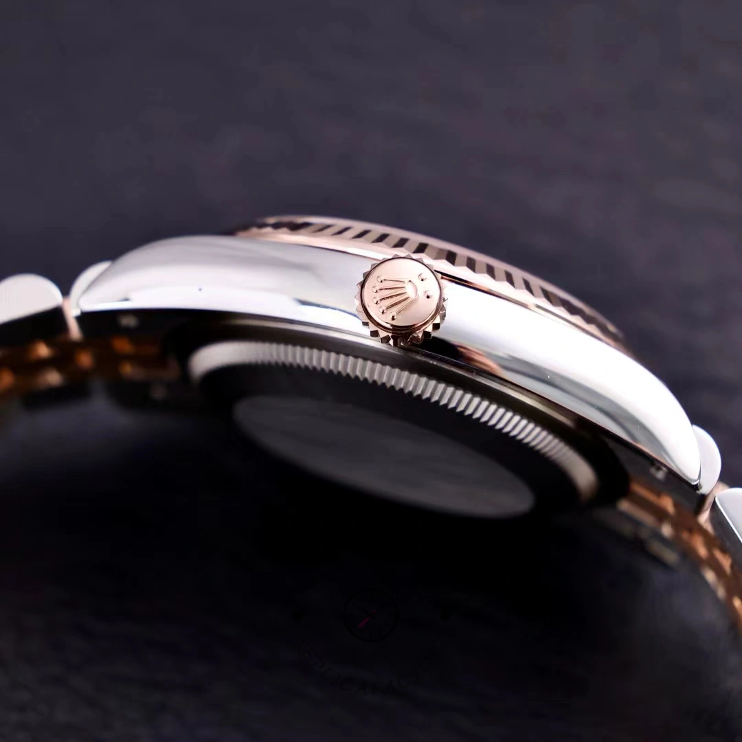 Rolex Datejust 36 Steel & Everose Gold Rose Diamond Pave Roman Dial m126231 0027