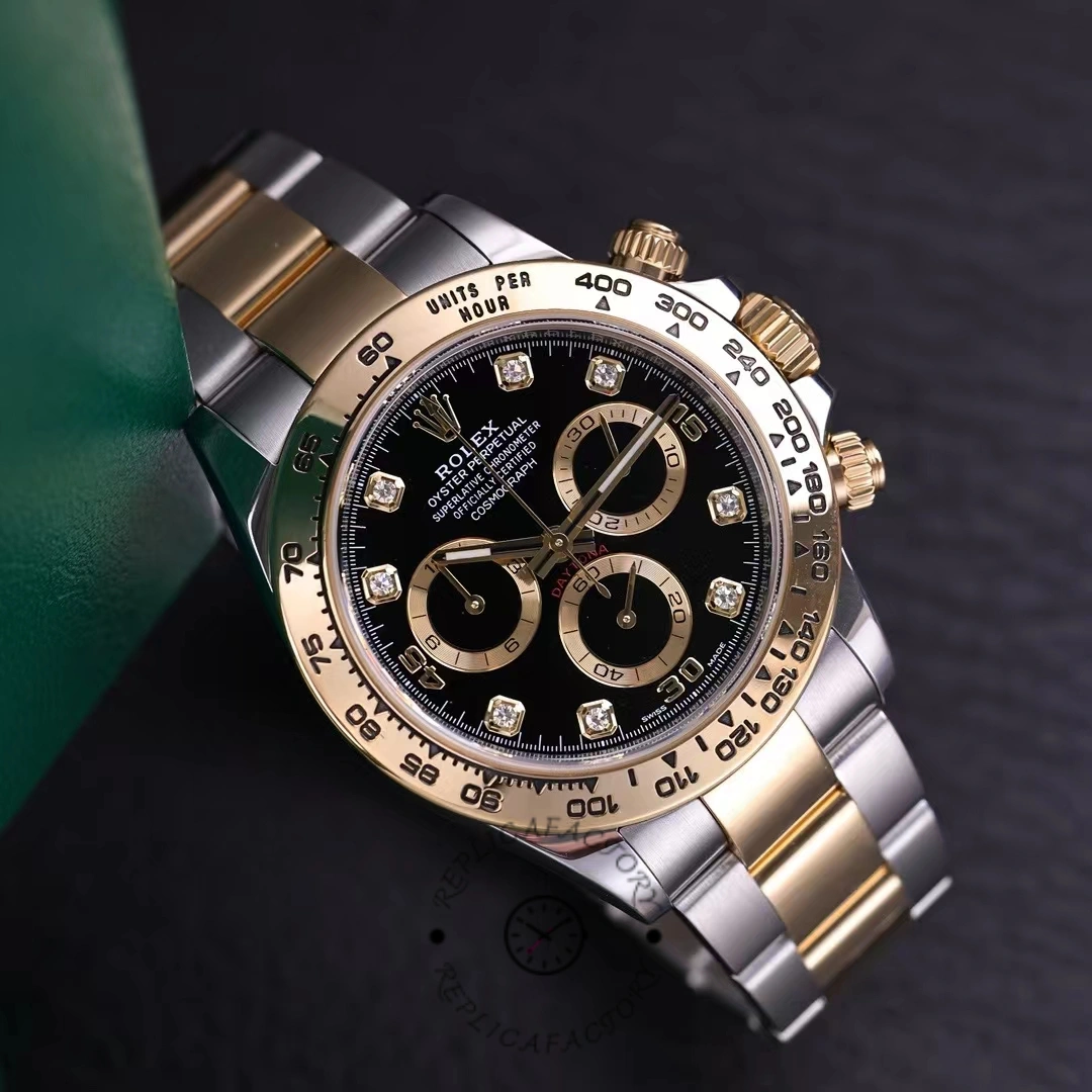 Rolex Daytona Black Dial Two Tone Oyster 116503 40mm Men's Watch