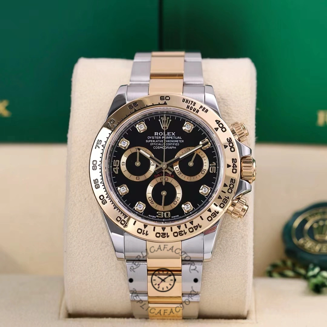 Rolex Daytona Black Dial Two Tone Oyster 116503 40mm Men's Watch