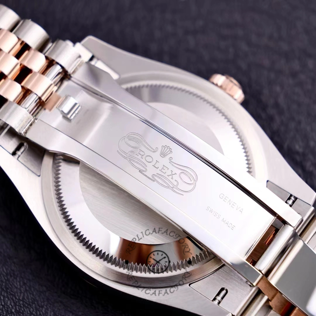 Rolex Datejust 36 Steel & Everose Gold Rose Diamond Pave Roman Dial m126231 0027