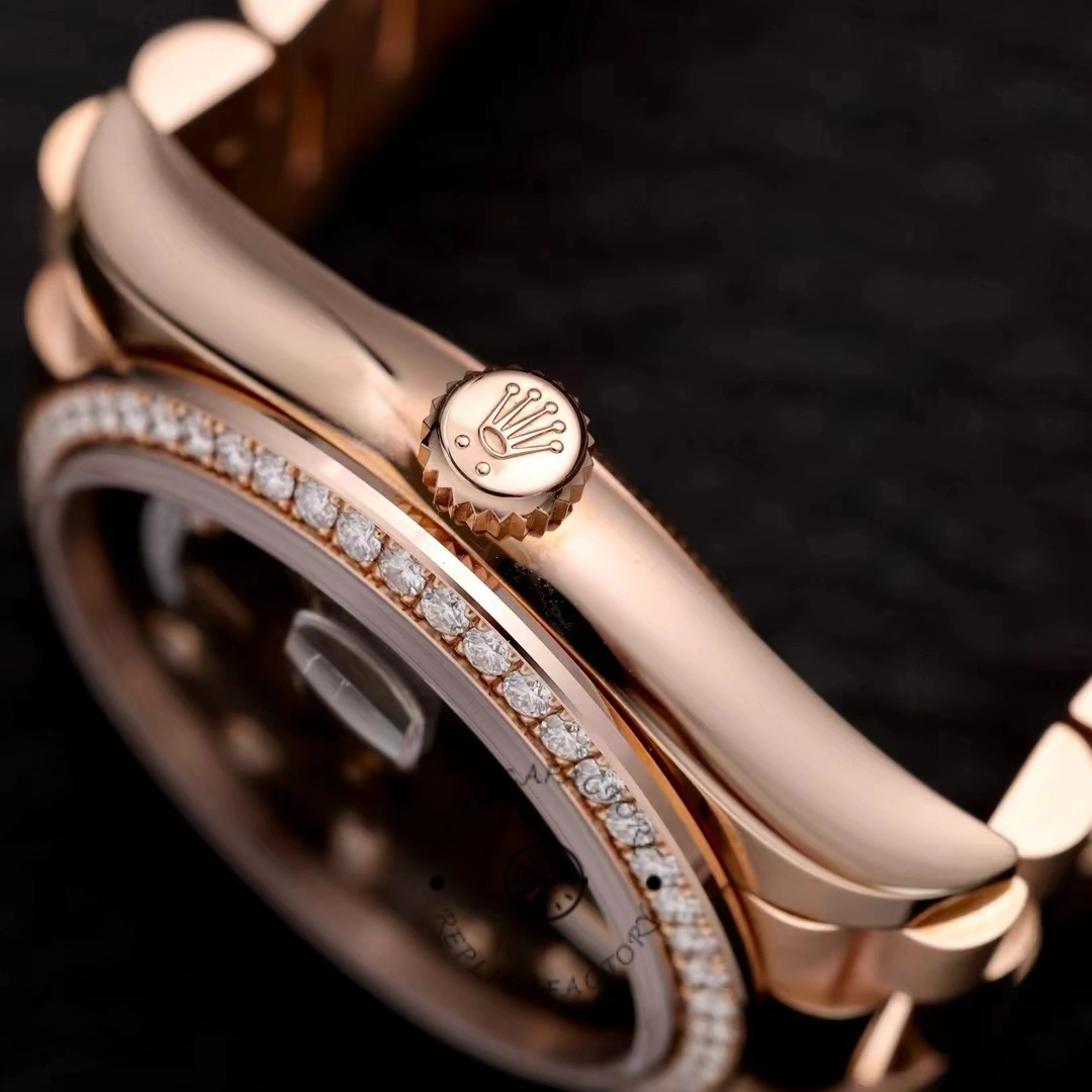 Rolex Day-Date 128345RBR Brown Ombre Dial Everose Gold 36MM Unisex Replica Watch