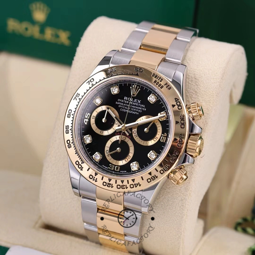 Rolex Daytona Black Dial Two Tone Oyster 116503 40mm Men's Watch