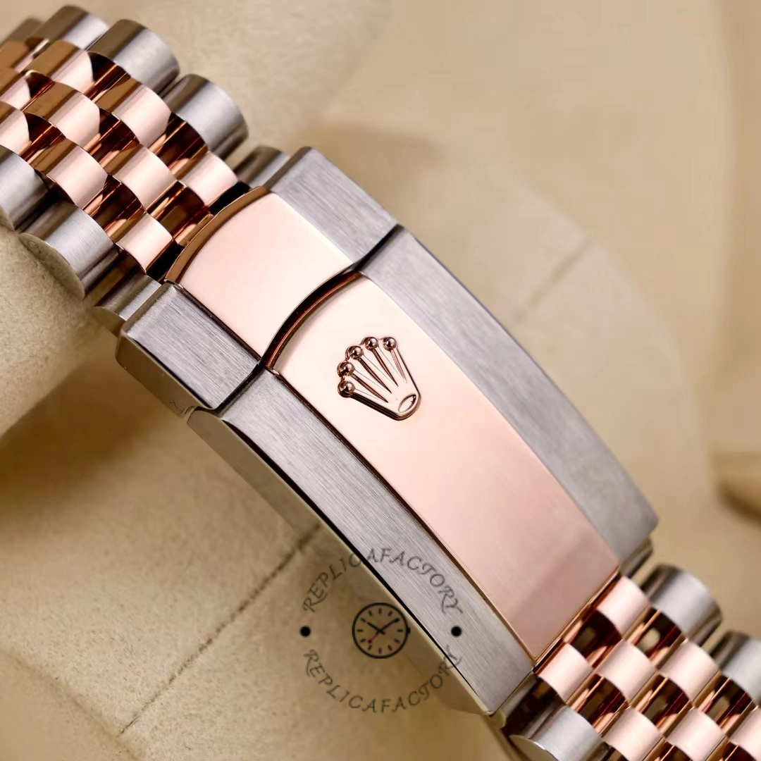 Rolex Datejust 36 Steel & Everose Gold Rose Diamond Pave Roman Dial m126231 0027