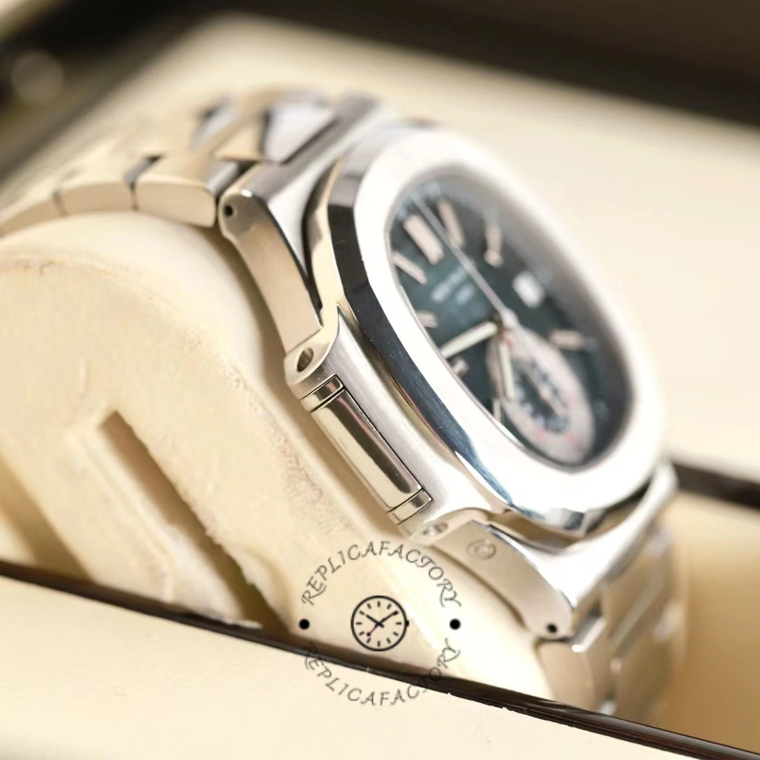 Patek Philippe Nautilus Chronograph Stainless Steel Blue Dial 5980 1A 001