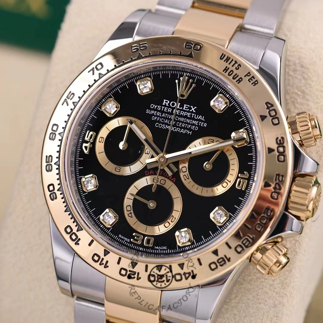 Rolex Daytona Black Dial Two Tone Oyster 116503 40mm Men's Watch