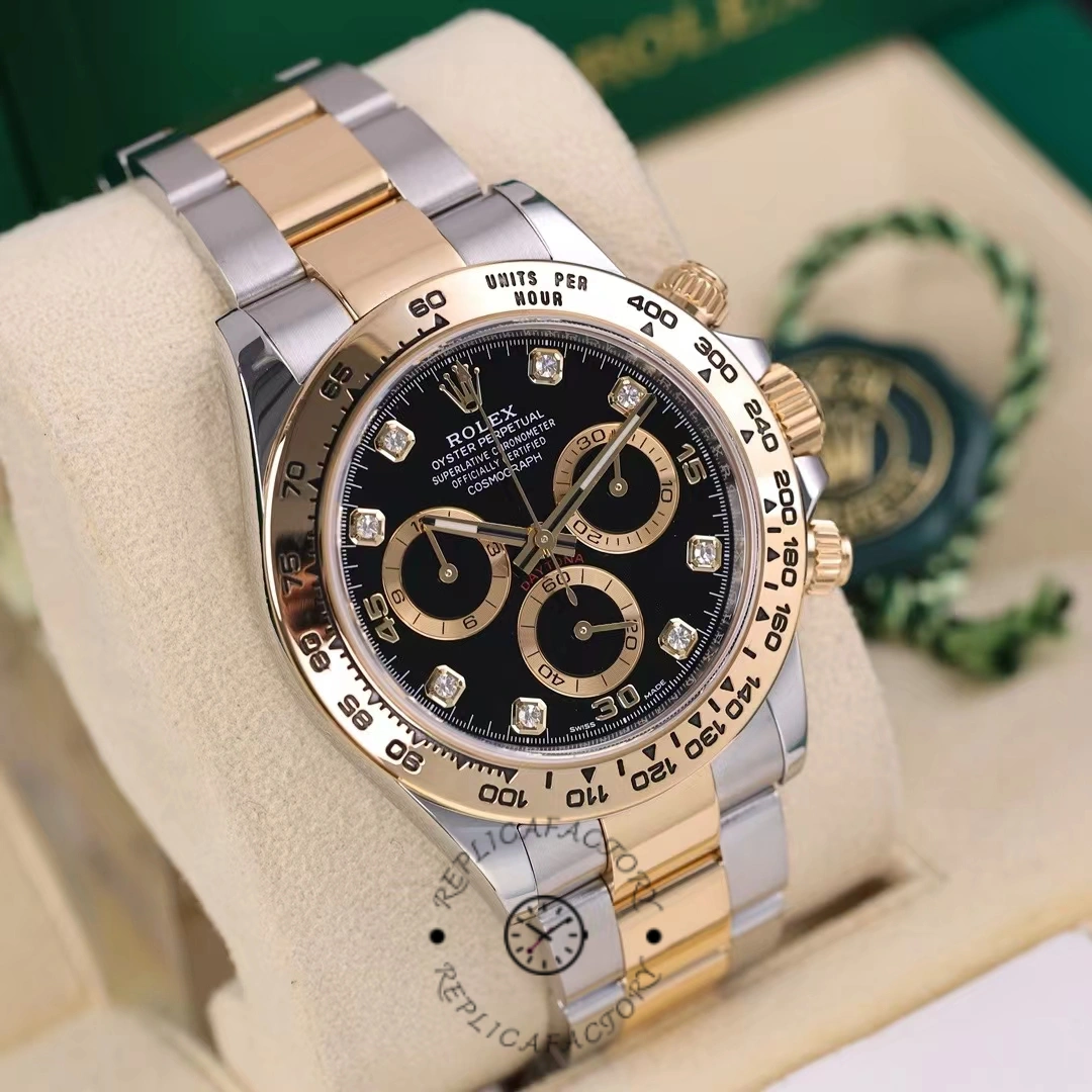 Rolex Daytona Black Dial Two Tone Oyster 116503 40mm Men's Watch