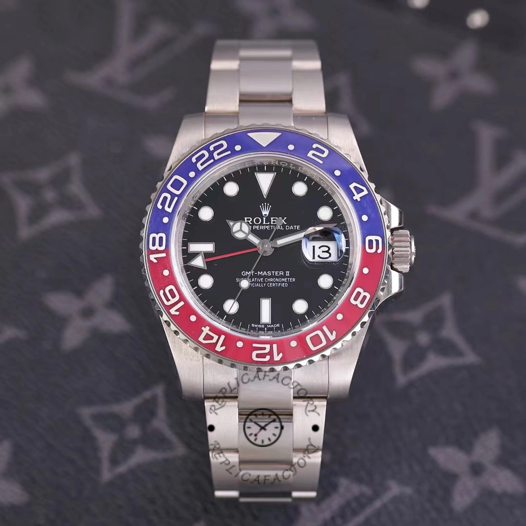 Rolex GMT Master II 116719BLRO White Gold Pepsi Black Dial 40mm Mens Replica Watch