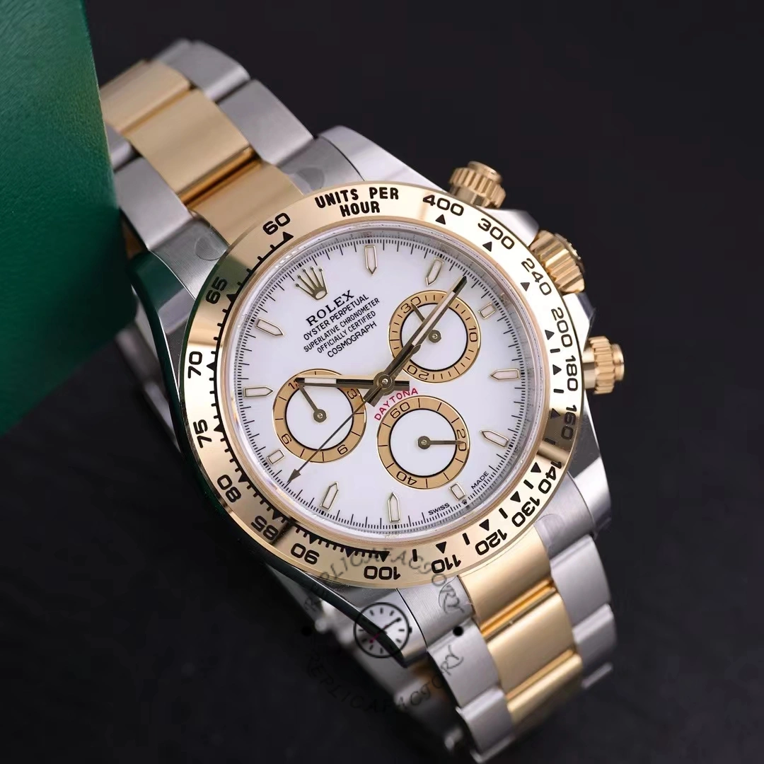 Rolex Two Tone Daytona 126503 White Dial Replica Watch