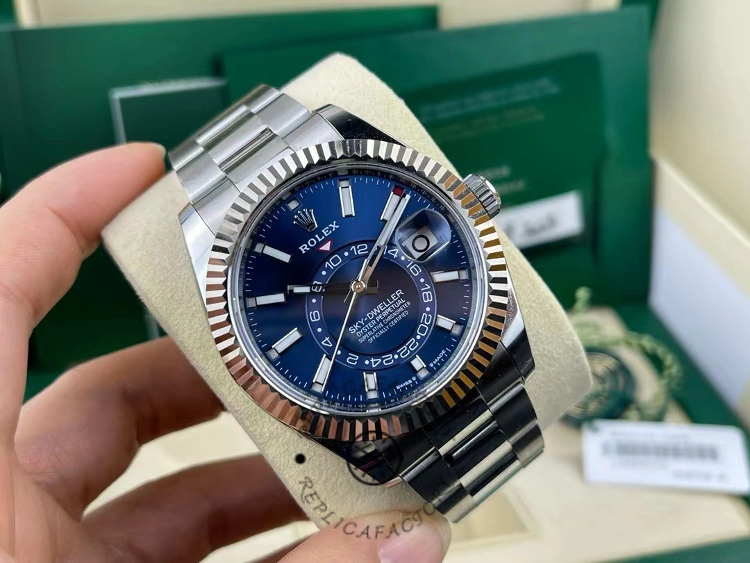 Rolex Sky-Dweller 42 m336934 0005 Stainless Steel Blue Dial Replica Watch
