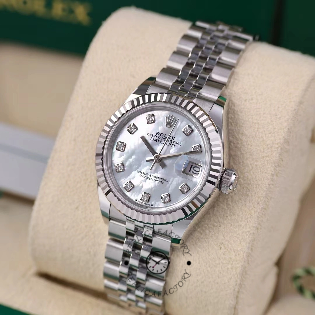 Rolex Datejust 279174 Stainless Steel Mother Of Pearl Diamond Dial 28mm Lady Replica Watch
