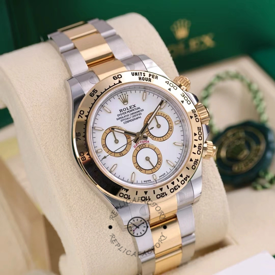 Rolex Two Tone Daytona 126503 White Dial Replica Watch