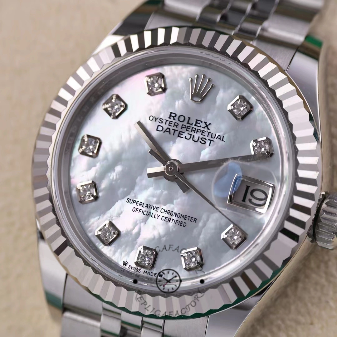 Rolex Datejust 279174 Stainless Steel Mother Of Pearl Diamond Dial 28mm Lady Replica Watch