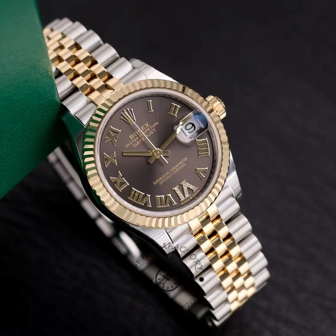 Rolex Datejust 31mm Stainless Steel and Yellow Gold 278273 0018 Grey VI Roman Jubilee