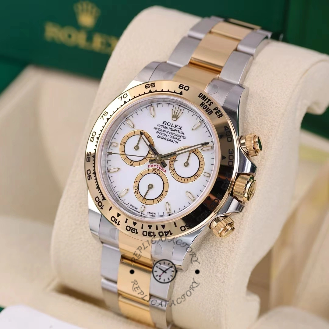 Rolex Two Tone Daytona 126503 White Dial Replica Watch