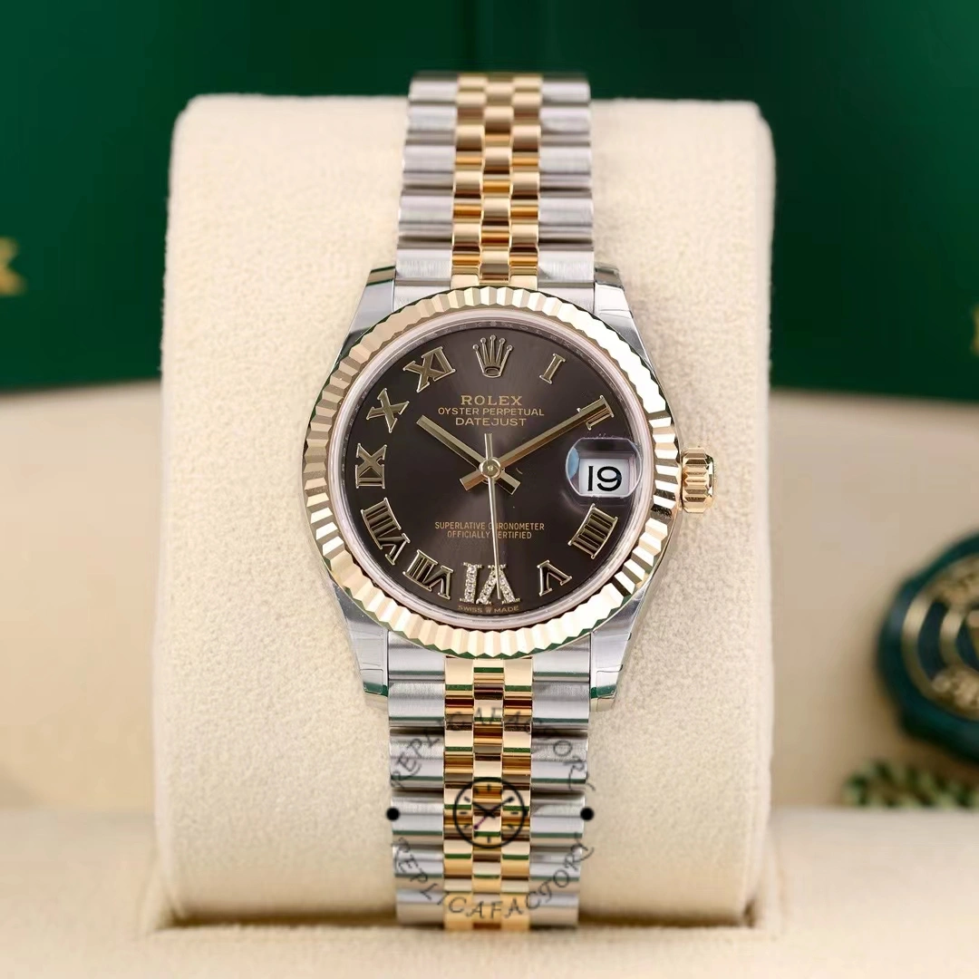 Rolex Datejust 31mm Stainless Steel and Yellow Gold 278273 0018 Grey VI Roman Jubilee