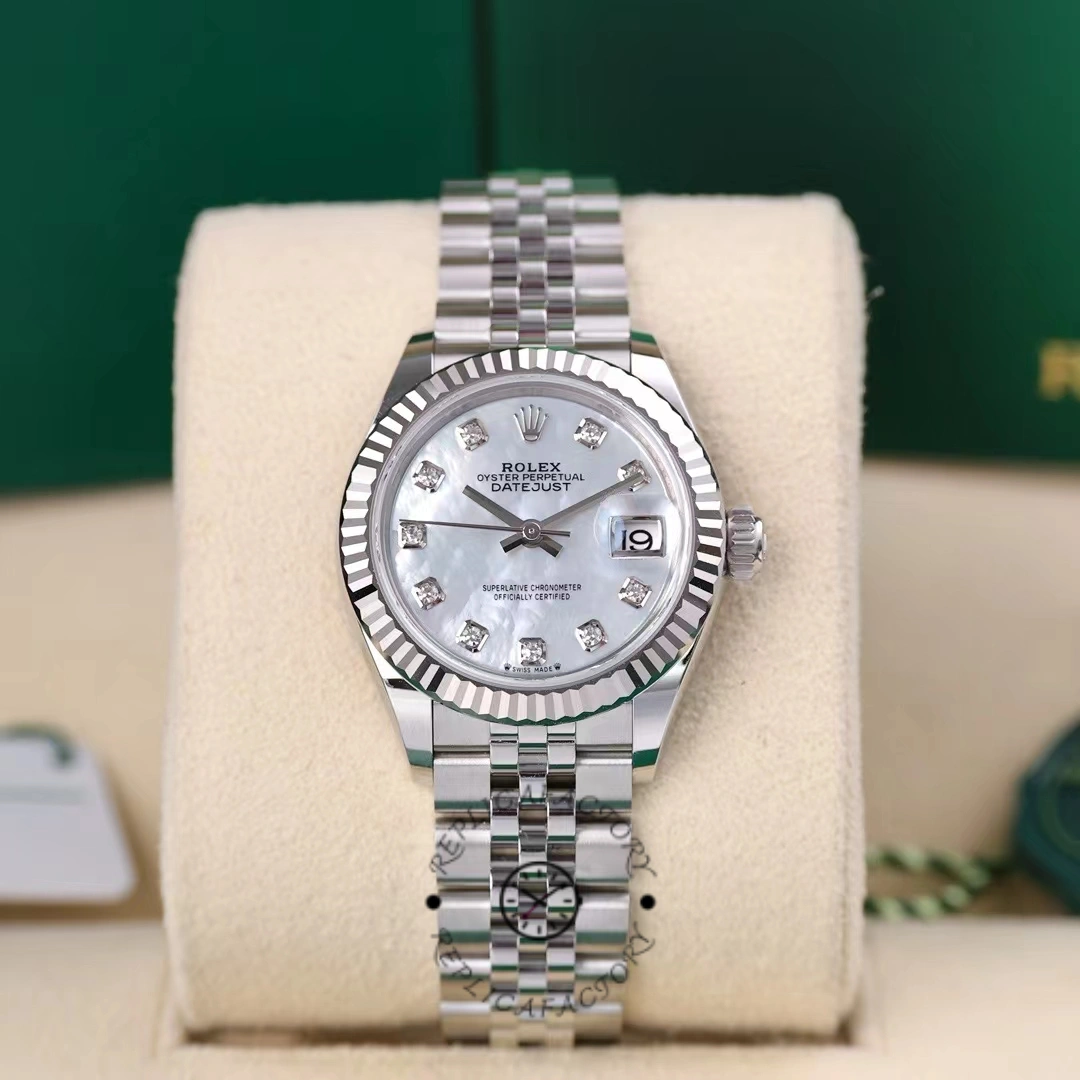 Rolex Datejust 279174 Stainless Steel Mother Of Pearl Diamond Dial 28mm Lady Replica Watch