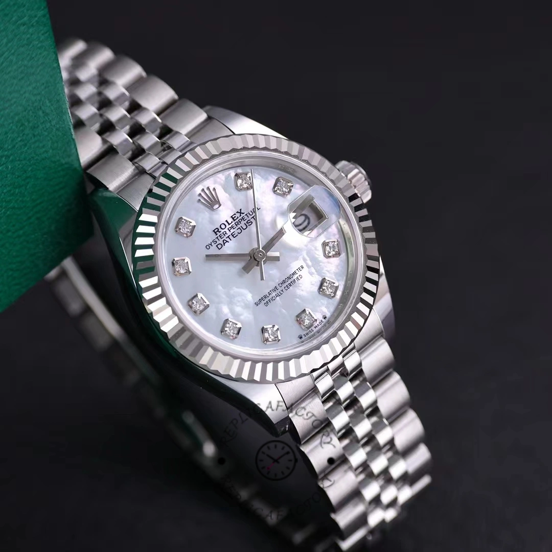 Rolex Datejust 279174 Stainless Steel Mother Of Pearl Diamond Dial 28mm Lady Replica Watch