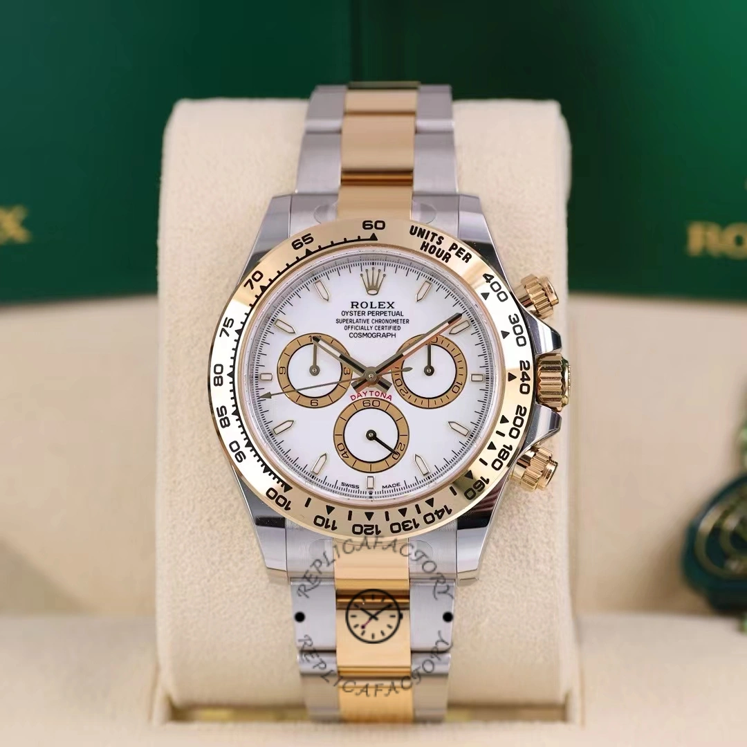 Rolex Two Tone Daytona 126503 White Dial Replica Watch