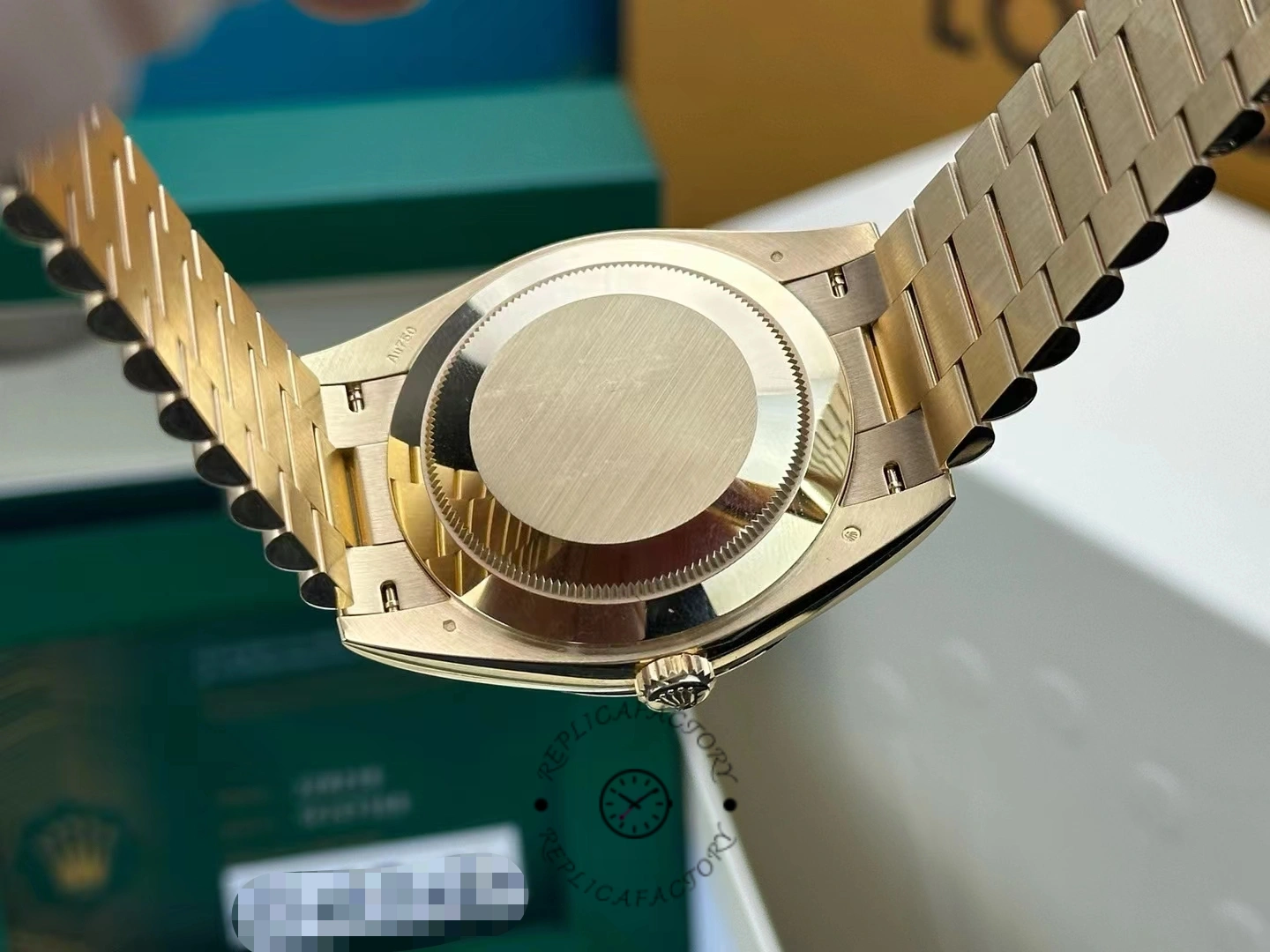 Rolex Day Date 40 Yellow Gold Pave Diamond Dial M228238 0054 Men's Watch