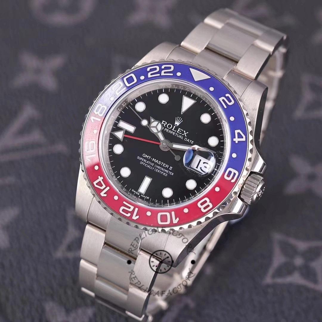 Rolex GMT Master II 116719BLRO White Gold Pepsi Black Dial 40mm Mens Replica Watch