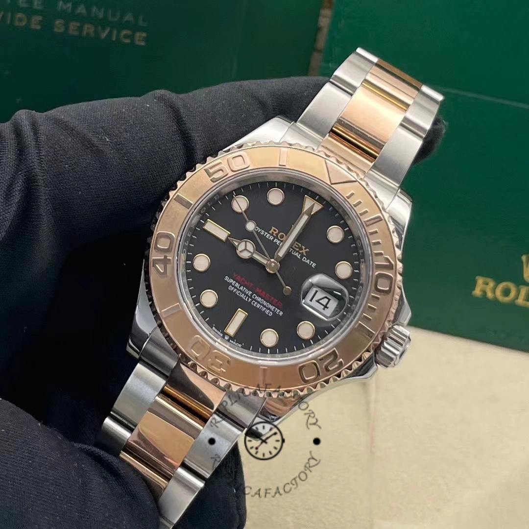 Rolex Yacht-Master 126621 EverRose Gold Black Dial 40MM Mens Replica Watch