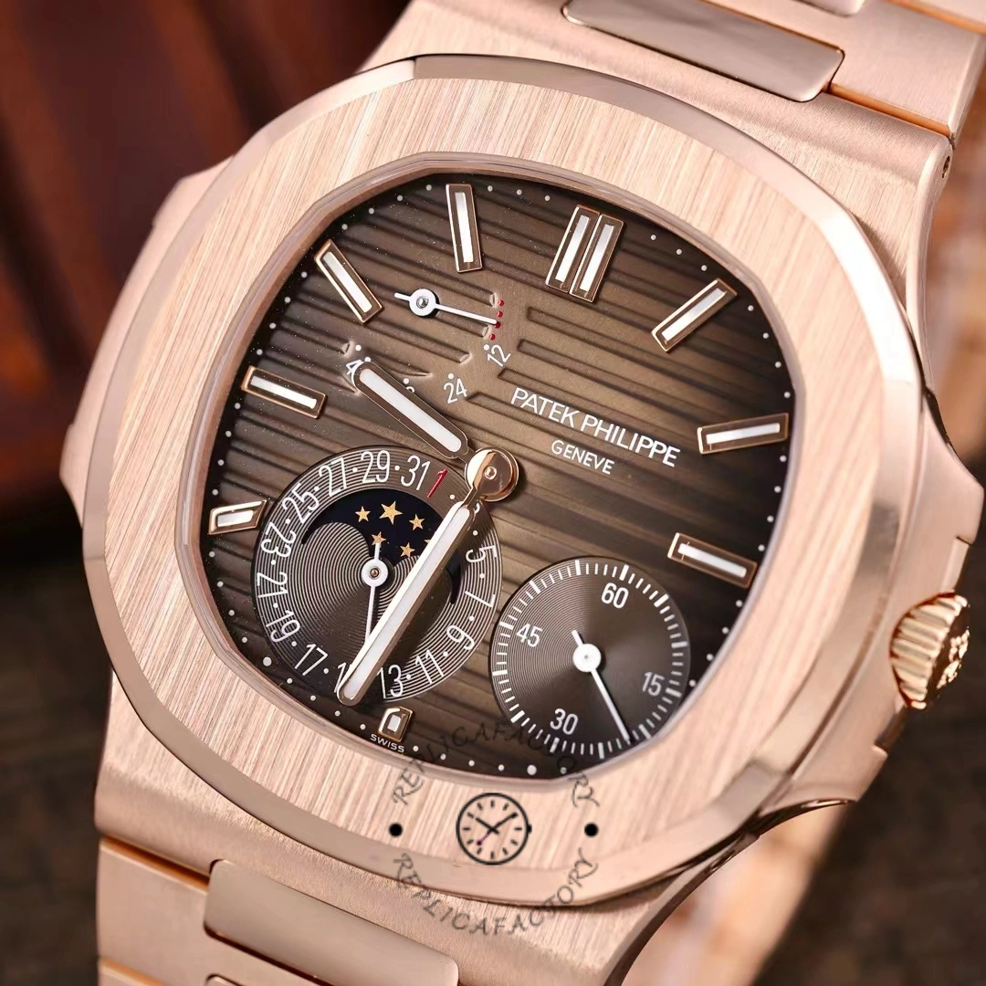 Patek Philippe Nautilus Moon Phase Rose Gold Brown Sunburst 5712 1R 001 40MM
