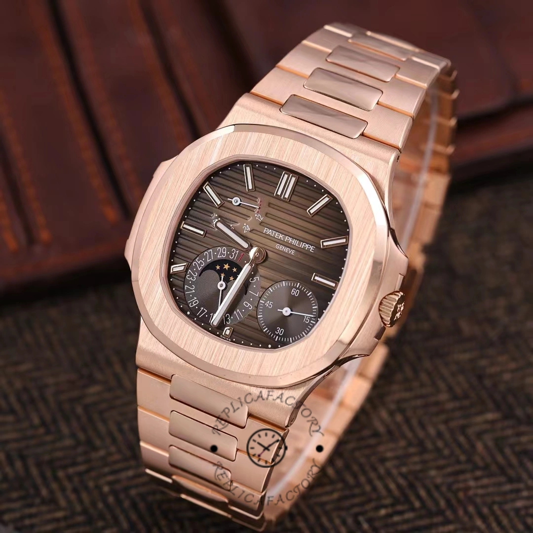Patek Philippe Nautilus Moon Phase Rose Gold Brown Sunburst 5712 1R 001 40MM