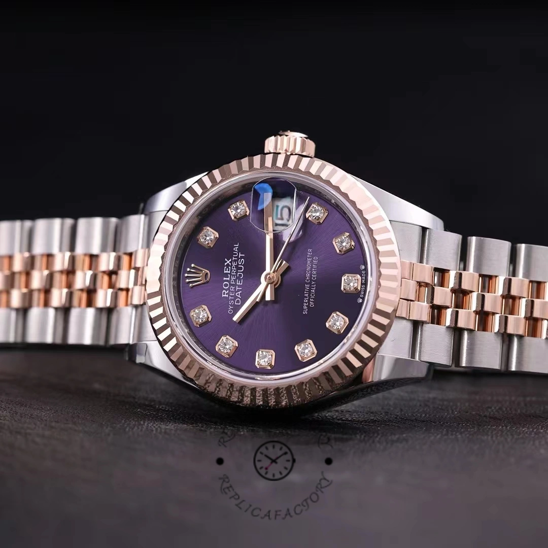 Rolex Datejust 28 Oystersteel and Rose Gold m279171 0015 Lady Watch
