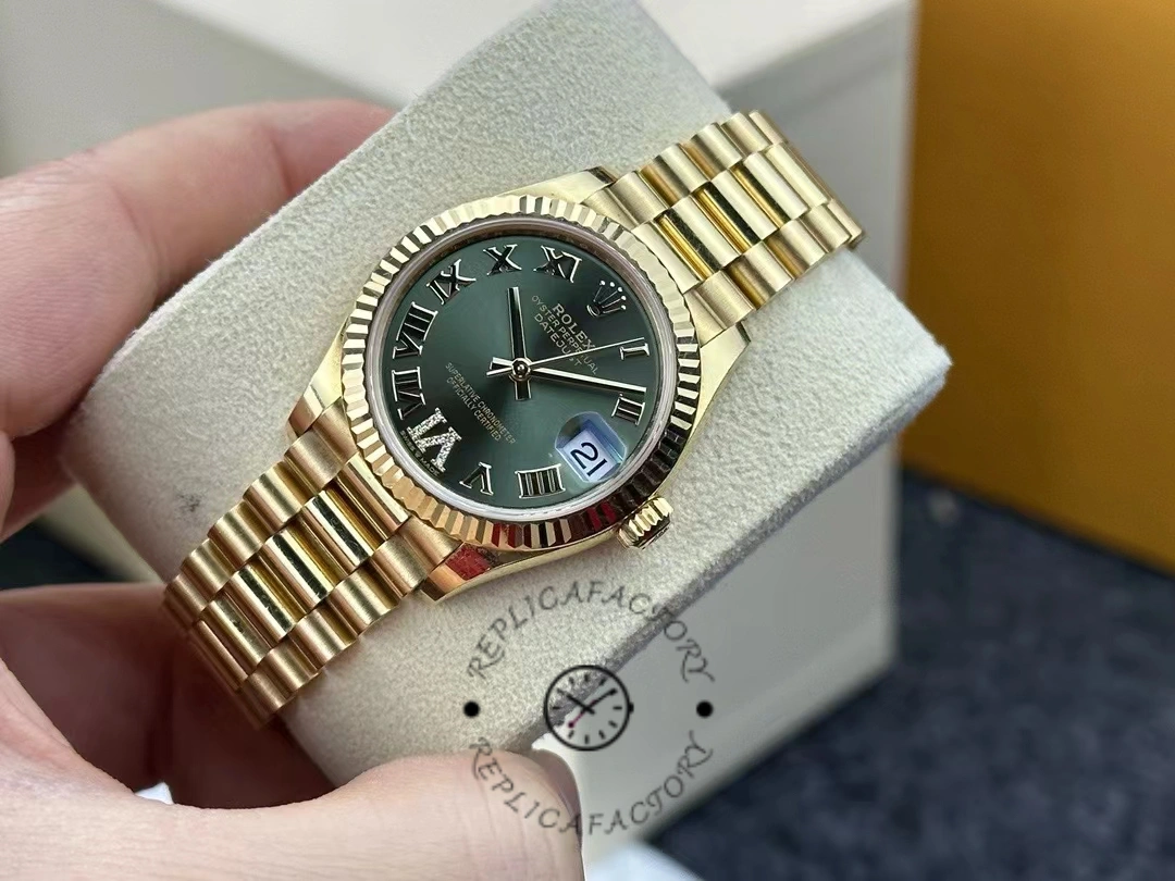 Rolex Datejust 31 Yellow Gold Green Dial m278278 0030