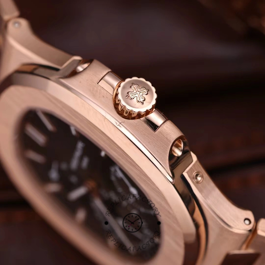 Patek Philippe Nautilus Moon Phase Rose Gold Brown Sunburst 5712 1R 001 40MM