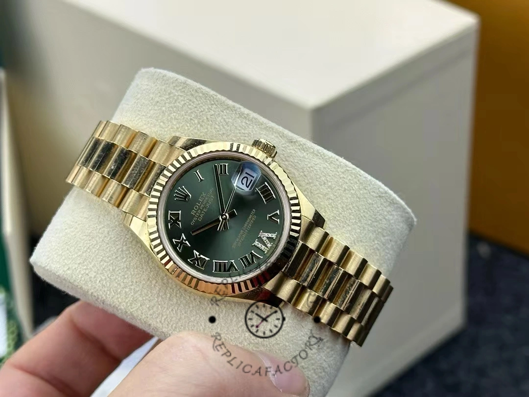 Rolex Datejust 31 Yellow Gold Green Dial m278278 0030