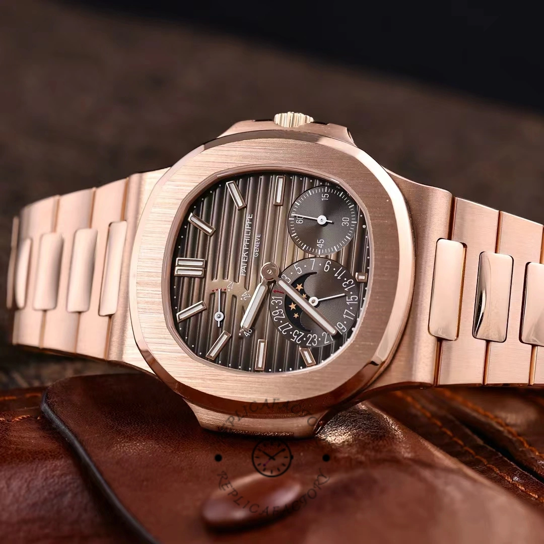 Patek Philippe Nautilus Moon Phase Rose Gold Brown Sunburst 5712 1R 001 40MM