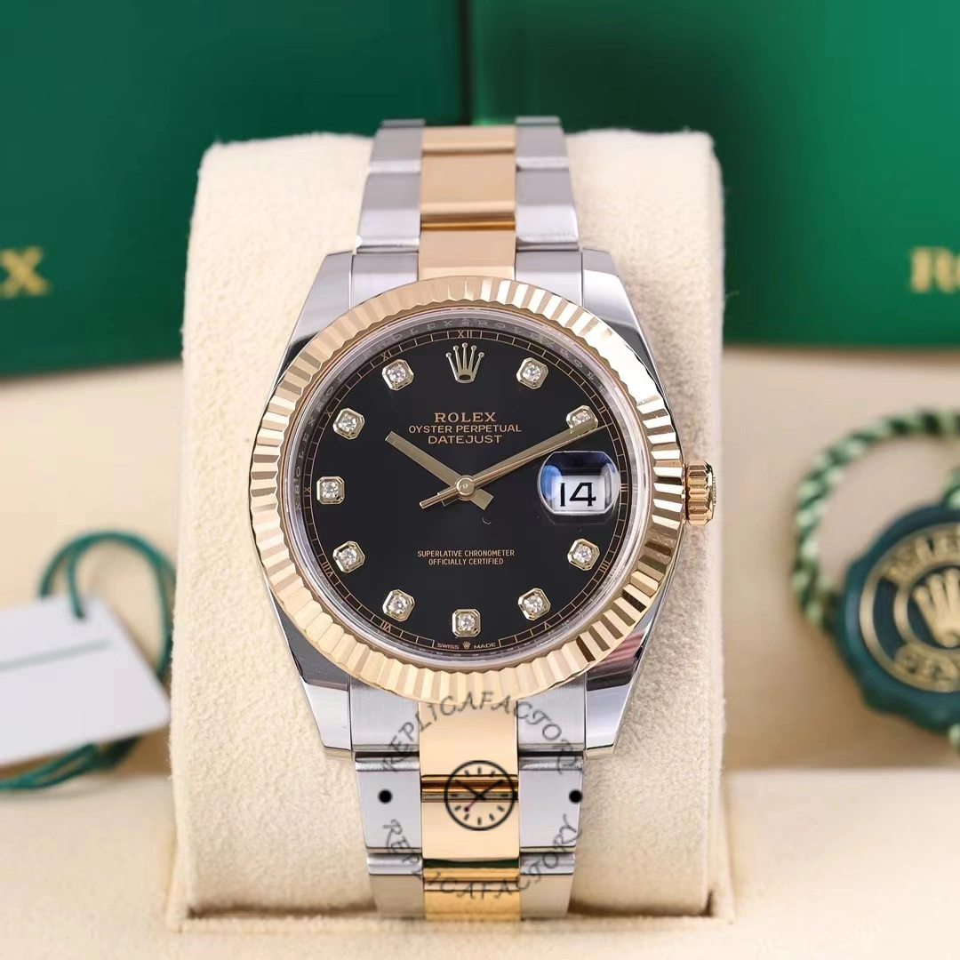 Rolex Datejust 41 Black Diamond Dial M126333 0005 Men's Watch