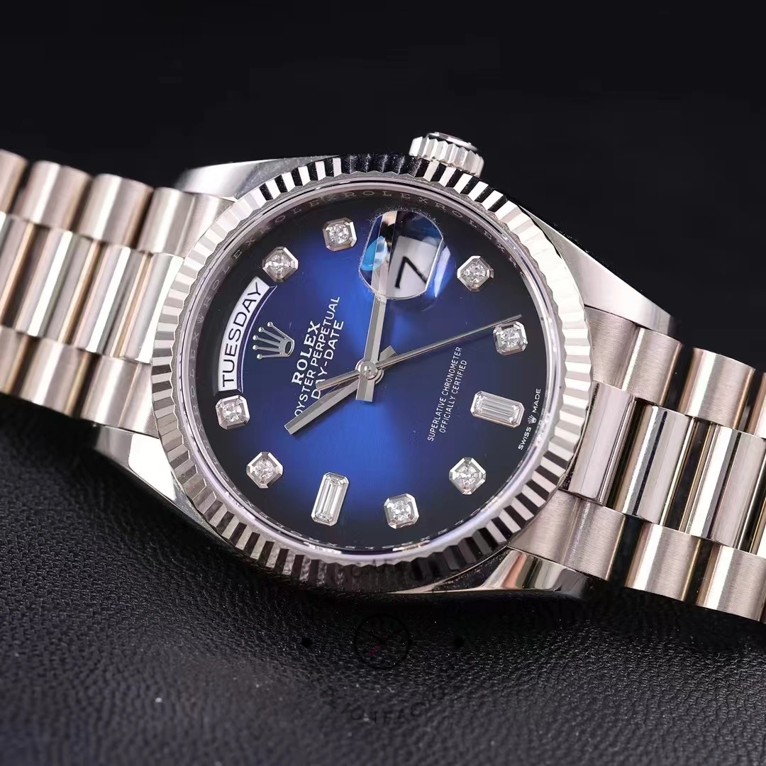 Rolex Day-Date 128239 Blue Ombre Diamond Dial 36MM Unisex Replica Watch
