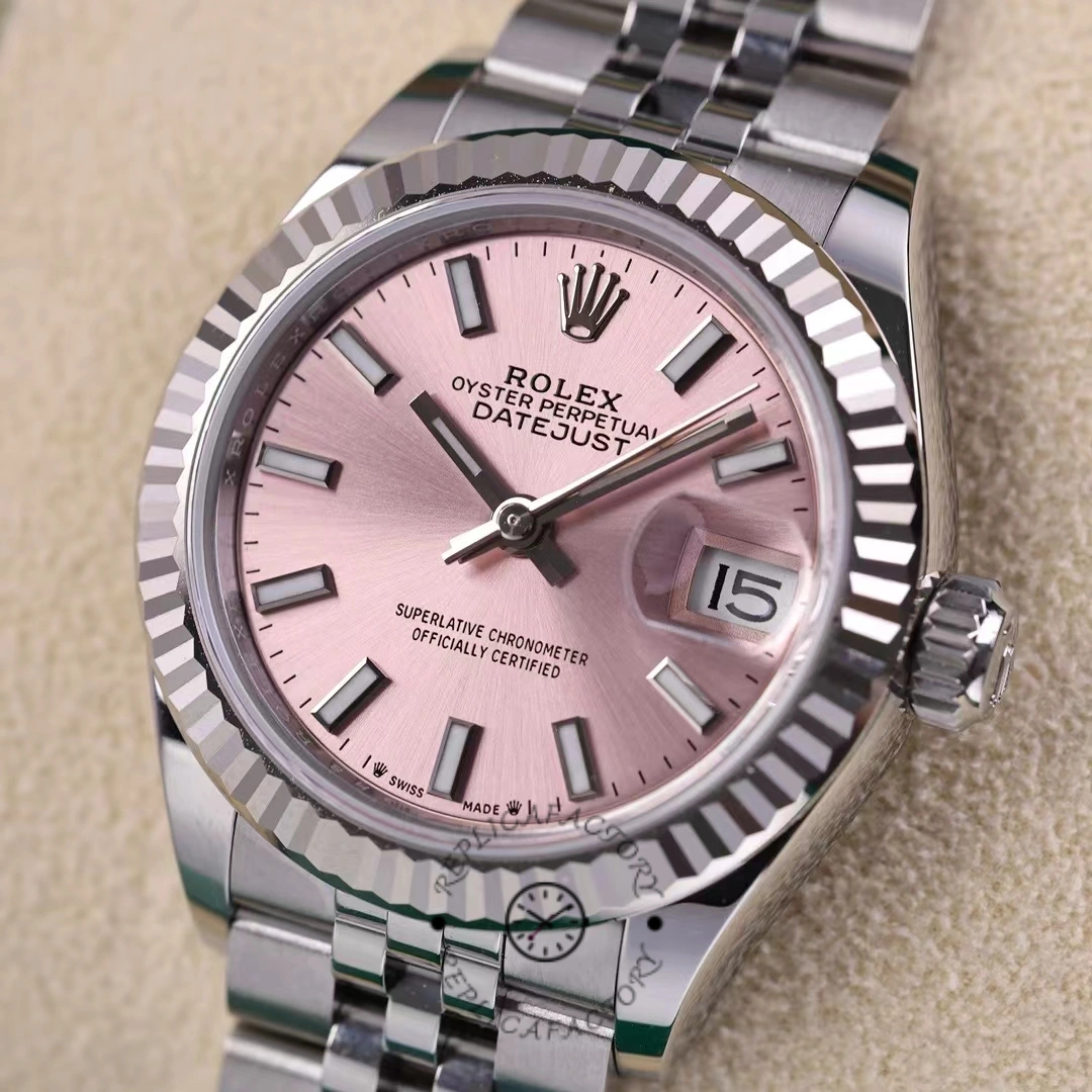 Rolex Datejust 279174 Stainless Steel Pink Index Dial 28mm Lady Replica Watch