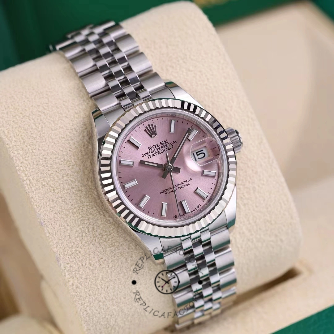 Rolex Datejust 279174 Stainless Steel Pink Index Dial 28mm Lady Replica Watch