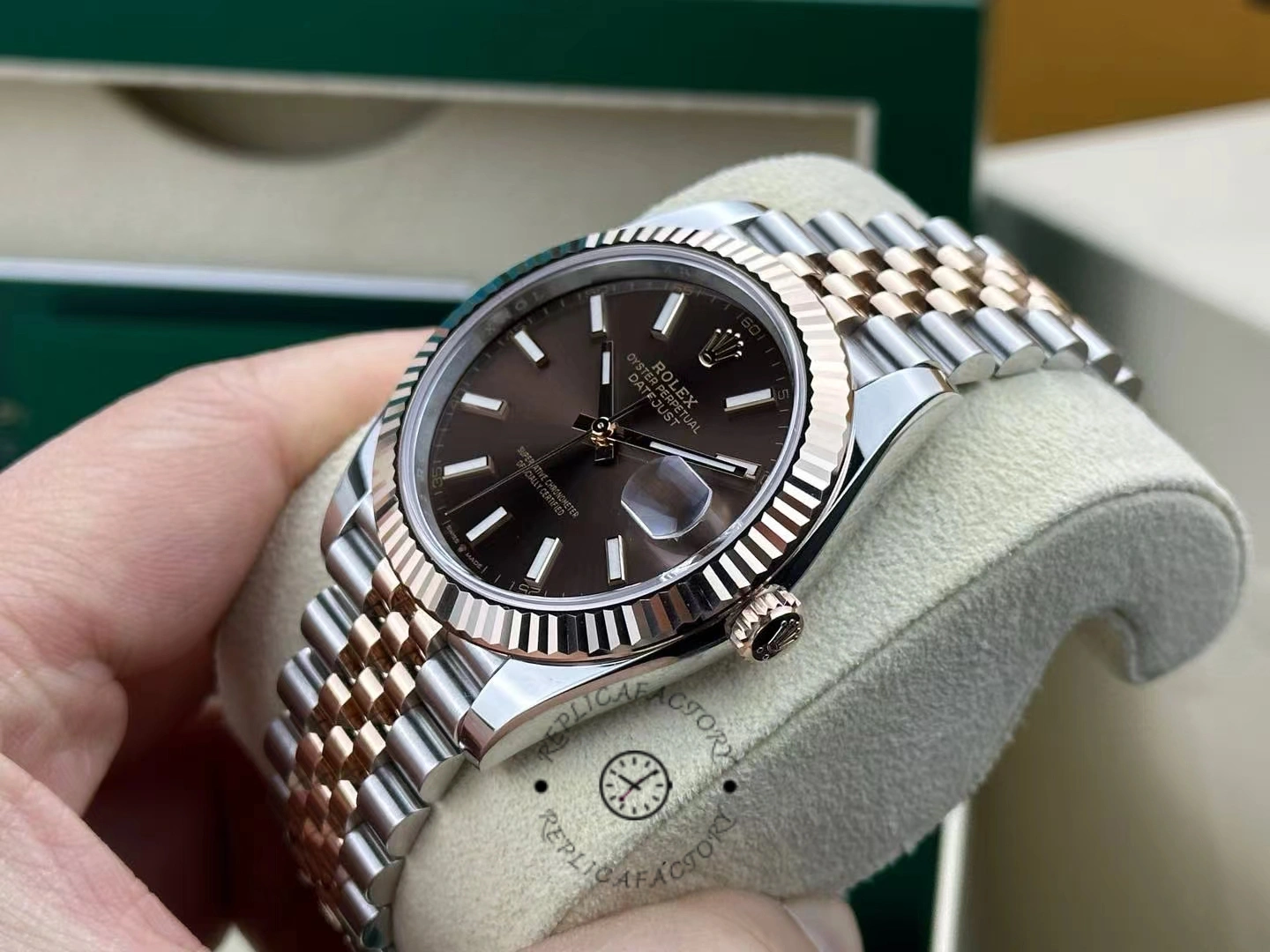 Rolex Datejust Automatic Rose Gold & Steel Watch m126331 0002