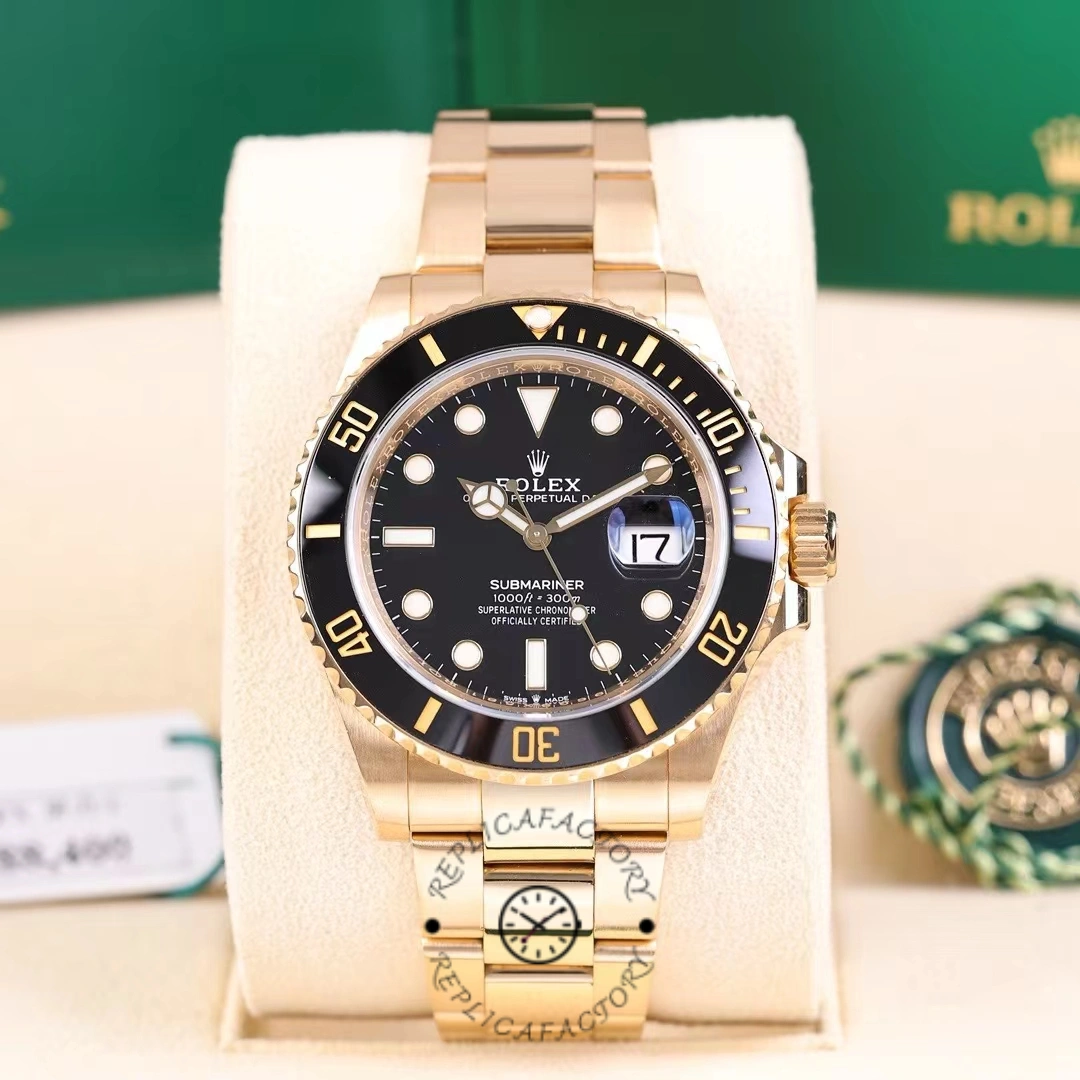 Rolex Submariner 126618LN Yellow Gold Black Dial 41mm Mens Replica Watch